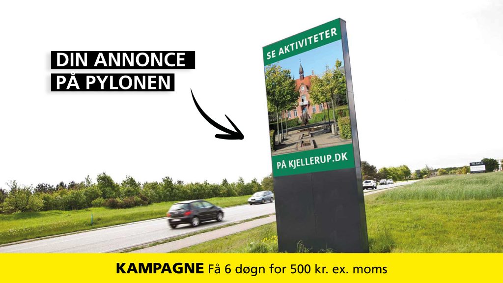 Annonce på pylon hos Arena Midt